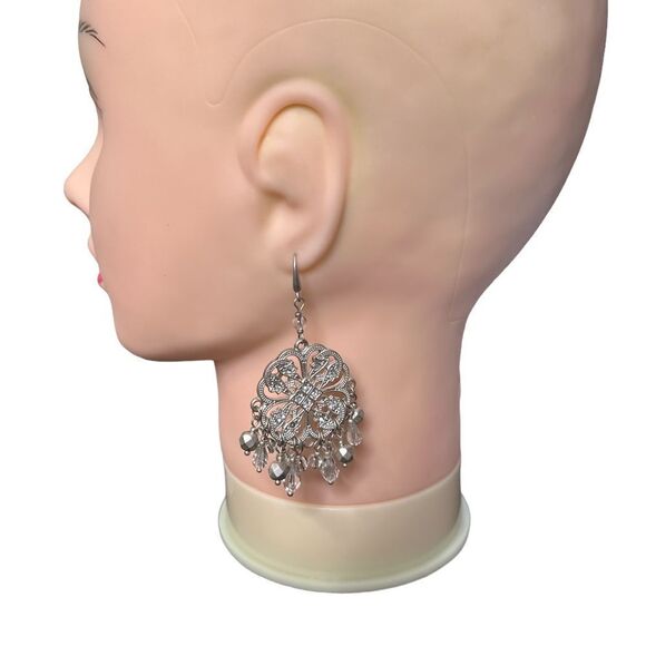 Stunning sliver Chandelier Dangle Earrings - Picture 3 of 4